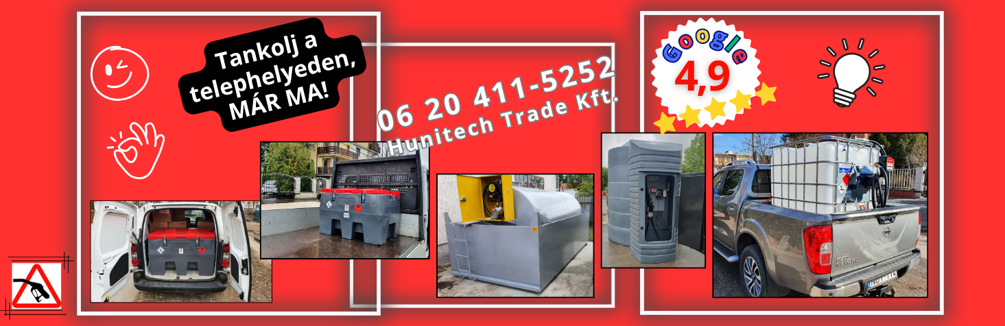 Gázolajtartályok raktárról! Gázolajtartályok raktárról!